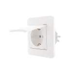 KARINA Розетка с/з с крышкой керамика жемчужно-белый перламутр (10шт/120шт)