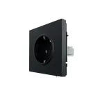 ZIMA Розетка с защитой от детей ПБТ черный бархат безвинтовой зажим/клемма LEZARD