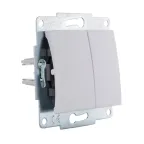 KARINA Выключатель двойной белый (10шт/120шт)