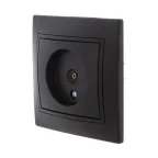 MIRA Розетка ТВ проходная чёрный бархат со вставкой (10шт/120шт)