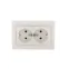 Мира Розетка двойная с заземлением керамика жемчужно-белый перламутр со вставкой