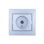 MIRA Розетка телевизионная ТV оконечная металлик серая с вставкой