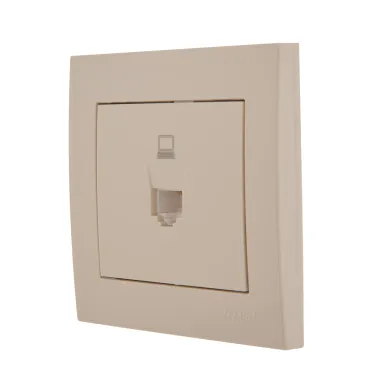 Розетка RAIN компьютерная крем