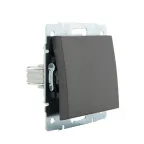 Выключатель RAIN черный графит матовый механизм