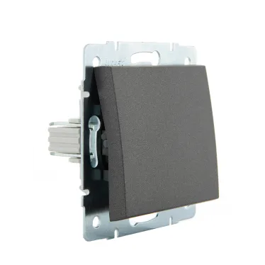 Выключатель RAIN черный графит матовый механизм