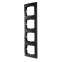 KARINA Рамка 4-ая вертикальная б/вст чёрный бархат (10шт/120шт)