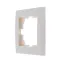 Рамка RAIN одинарная горизонтальная крем с боковой вставкой