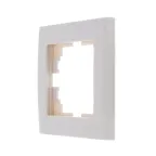Рамка RAIN одинарная горизонтальная крем с боковой вставкой