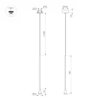 Светильник SP-RINAR-HANG-L565-5W 3000K BK, 36 deg, 230V, IP20, металл, 5 лет