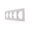 Рамка RAIN 4-ая горизонтальная белая с боковой вставкой