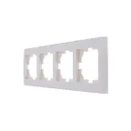 Рамка RAIN 4-ая горизонтальная белая с боковой вставкой