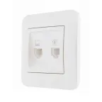 KARINA Розетка компьютер+телефон жемчужно-белый перламутр (10шт/120шт)