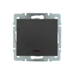 Выключатель RAIN с подсветкой черный графит матовый механизм