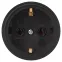 Розетка каучуковая прямая c заземлением 16А IP44 черная RX11-B-IP44