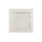 MIRA Розетка с заземлением с крышкой керамика жемчужно-белый перламутр со вставкой