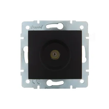 KARINA Розетка ТВ оконечная чёрный бархат (10шт/120шт)