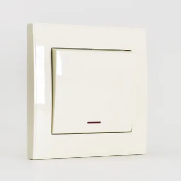 Выключатель RAIN с подсветкой крем