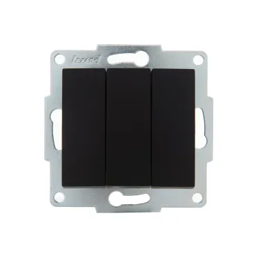 KARINA Выключатель тройной чёрный бархат (10шт/120шт)