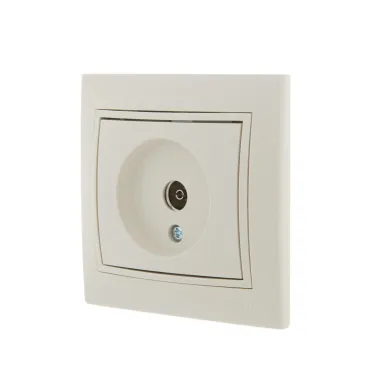 MIRA Розетка телевизионная ТV оконечная бежевая с вставкой