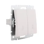 Выключатель RAIN проходной 2-ой белый механизм