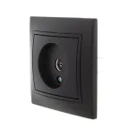 MIRA Розетка ТВ оконечная чёрный бархат со вставкой (10шт/120шт)