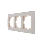 Рамка RAIN 3-ая горизонтальная крем с боковой вставкой