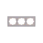 Рамка RAIN тройная горизонтальная белая с боковой вставкой