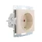 Розетка RAIN с защитой от детей керамика крем механизм