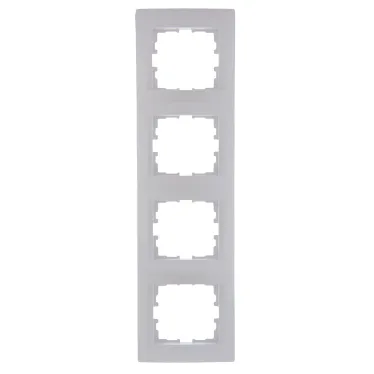 KARINA Рамка 4-ая вертикальная б/вст жемчужно-белый перламутр (10шт/120шт)