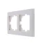Рамка RAIN 2-ая горизонтальная белая с боковой вставкой
