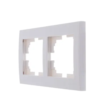 Рамка RAIN 2-ая горизонтальная белая с боковой вставкой