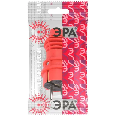 Вилка каучуковая прямая c заземлением 16А IP44 красная VX13-R-IP44