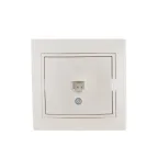 MIRA Розетка телефонная жемчужно-белый перламутр со вставкой