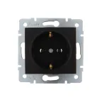 KARINA Розетка с/з ПБТ чёрный бархат (10шт/120шт)