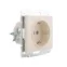 Розетка RAIN с заземлением керамика крем механизм