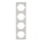 MIRA Рамка 4-ая вертикальная б/вст белый