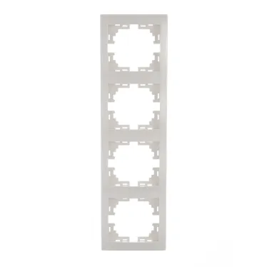 MIRA Рамка 4-ая вертикальная б/вст белый