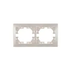 Мира Рамка 2 поста горизонтальная жемчужно-белый перламутр без вставок