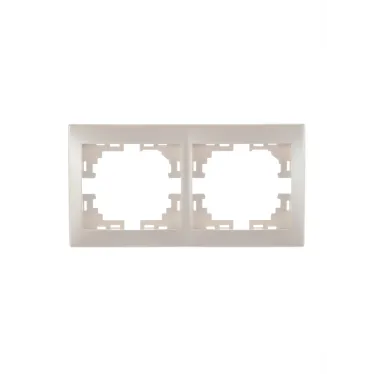 Мира Рамка 2 поста горизонтальная жемчужно-белый перламутр без вставок