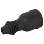 Розетка каучуковая прямая c заземлением 16А IP44 черная RX11-B-IP44