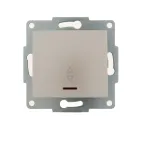 KARINA Выключатель проходной с подсветкой жемчужно-белый перламутр (10шт/120шт)