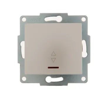 KARINA Выключатель проходной с подсветкой жемчужно-белый перламутр (10шт/120шт)