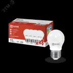                  Лампа светодиодная LED-ШАР-VC 4PACK 11Вт 230В Е27 4000К 1050Лм (4шт./упак) IN HOME
               