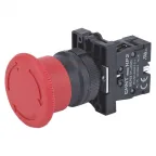 Кнопка управления Грибок 40мм фиксацией NP2-ES542 без подсветки красная 1НЗ, IP40 (R)