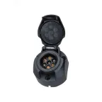 Розетка фаркопа (для прицепа) 12В, 7 контактов, пластик