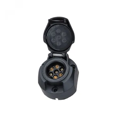Розетка фаркопа (для прицепа) 12В, 7 контактов, пластик