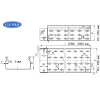 Лоток перфорированный 600х65х2000 мм монтаж без соединителей