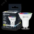                  Лампа светодиодная LED-JCDRC-RGBW-SMART 11Вт 230В димм. GU10 3000-6500К 990Лм IN HOME
               