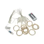 Занавес из росы 3х3м 300 LED МУЛЬТИКОЛОР IP20 USB + пульт управления, с крючками для крепления | 315-889 | NEON-NIGHT