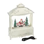                  Декоративный фонарь с эффектом снегопада и подсветкой Рождественский лес , белый | 501-165 | NEON-NIGHT
               